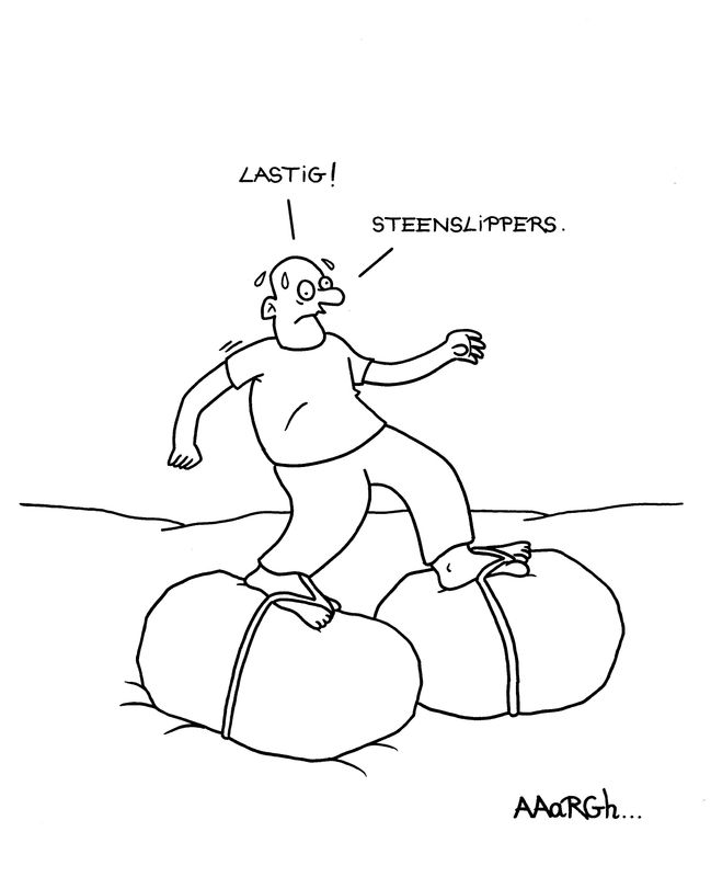 Originele cartoon: Teenslippers