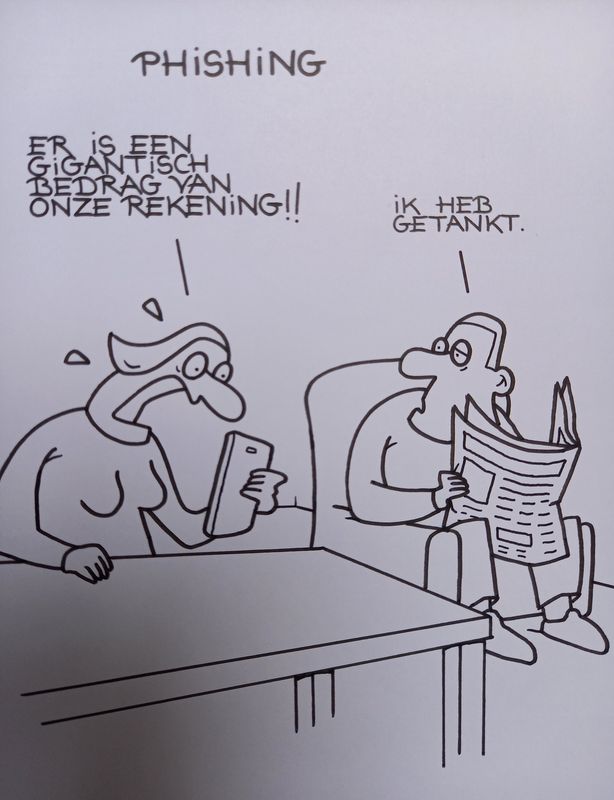 Originele cartoon: Phishing