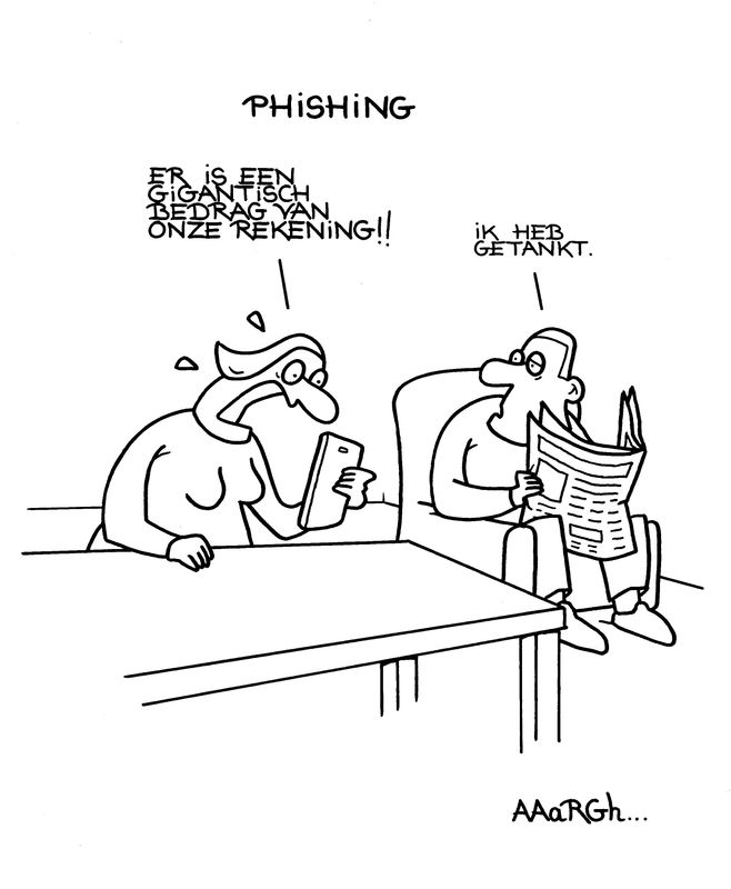 Originele cartoon: Phishing