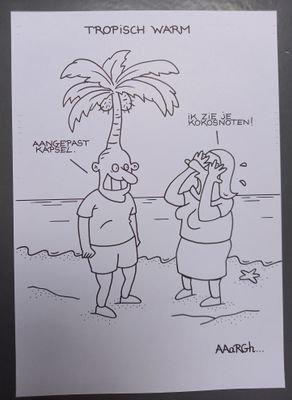 Originele cartoon: Tropisch warm