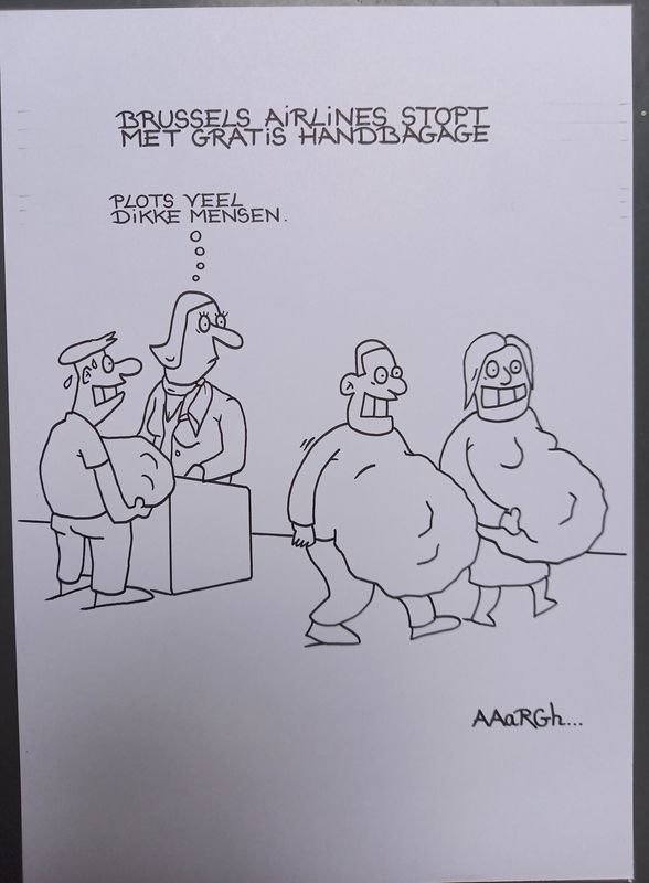Originele cartoon: Handbagage