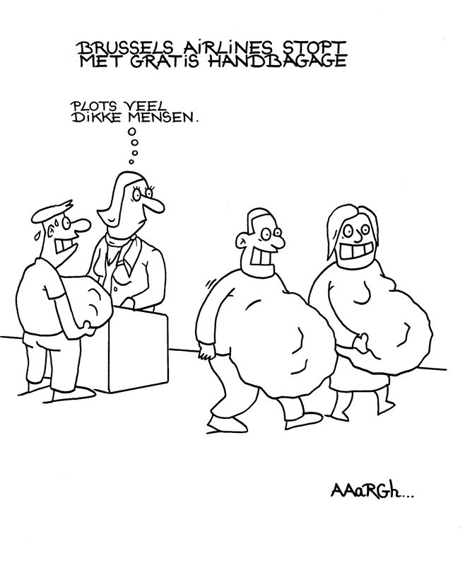Originele cartoon: Handbagage