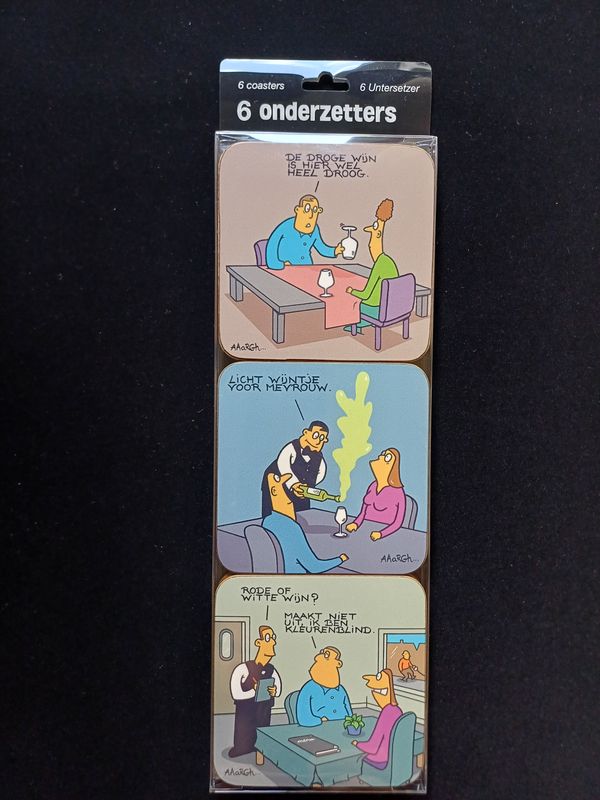 Setje onderzetters met cartoons