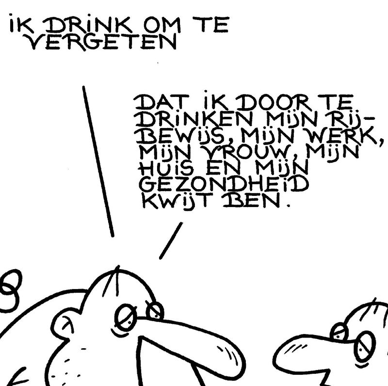 Originele cartoon: Drinken