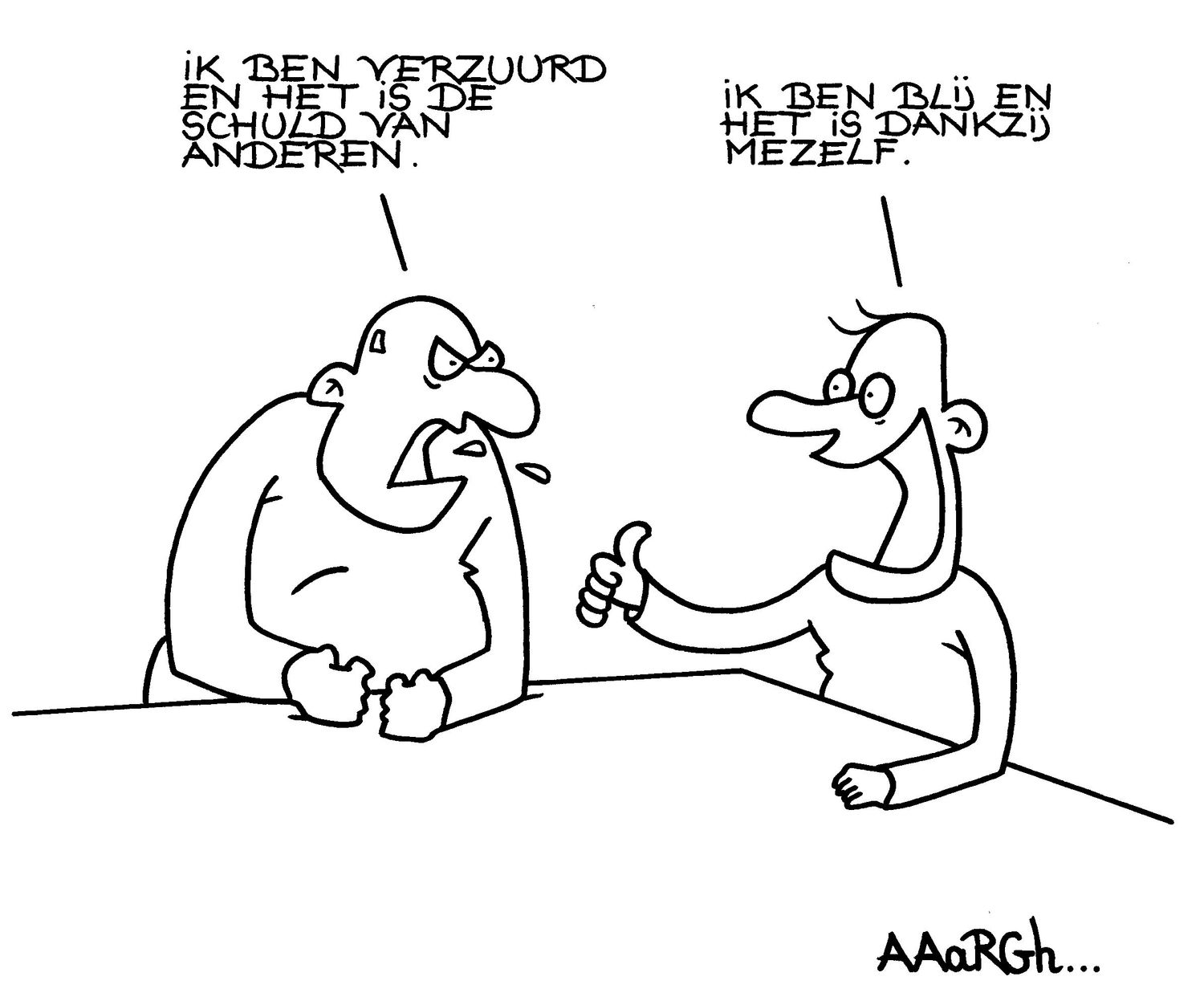 Originele cartoon: Verzuurd