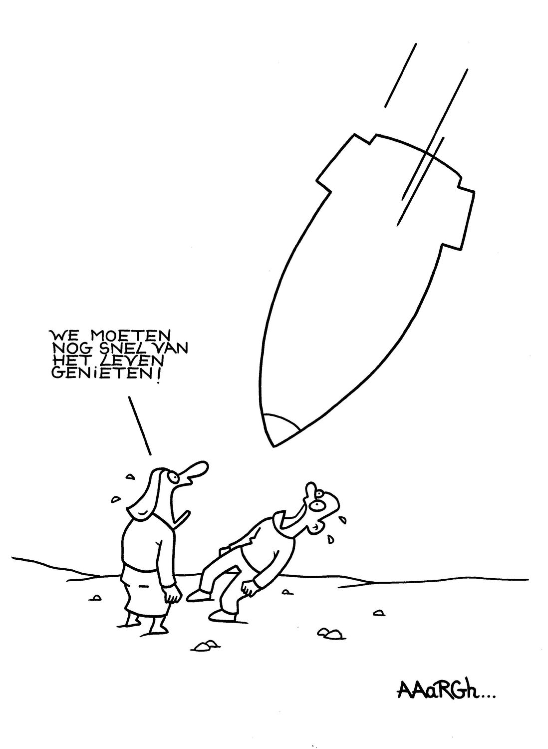 Originele cartoon: Genieten