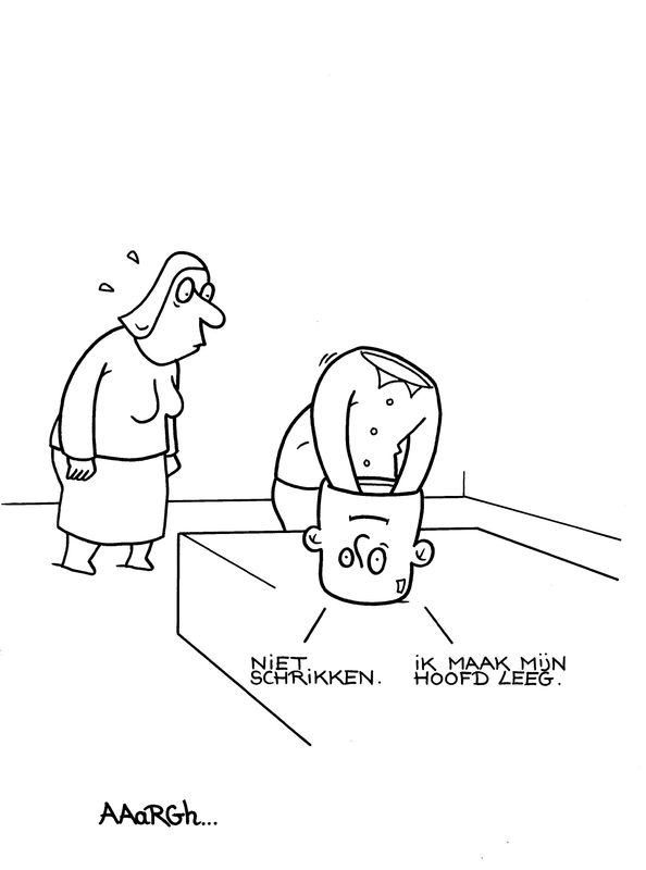 Originele cartoon: Hoofd leegmaken
