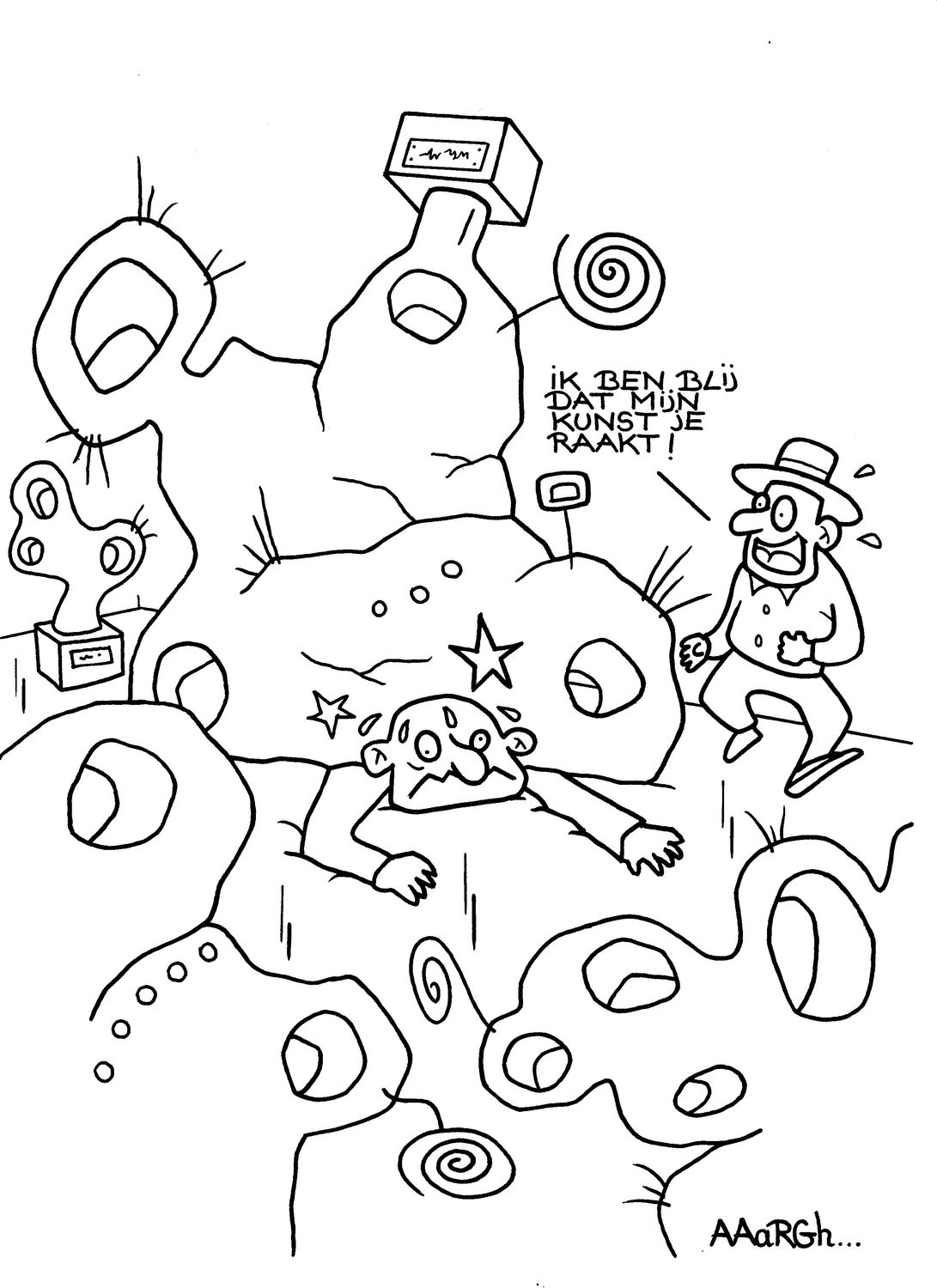Originele cartoon: Kunst raakt