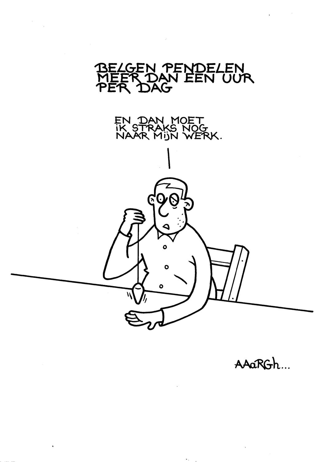 Originele cartoon: Pendelen