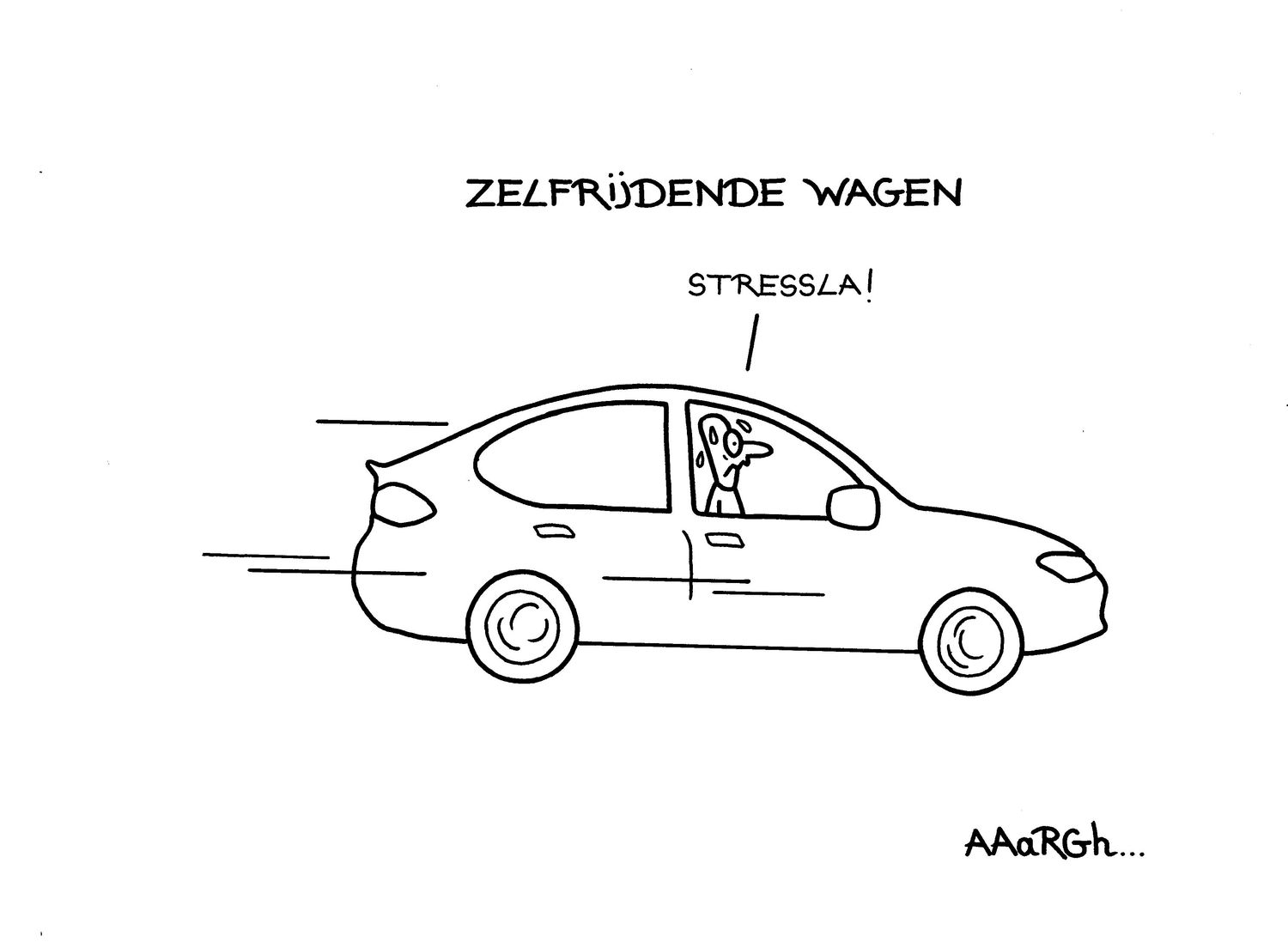 Originele cartoon: Stressla