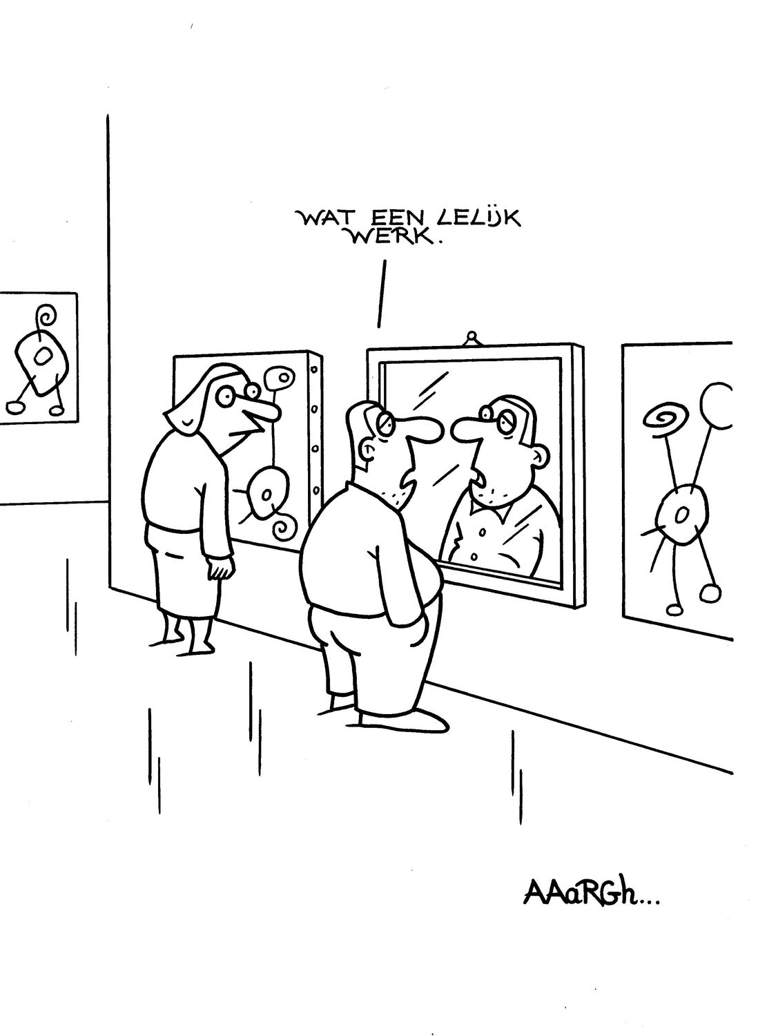 Originele cartoon: Lelijk werk