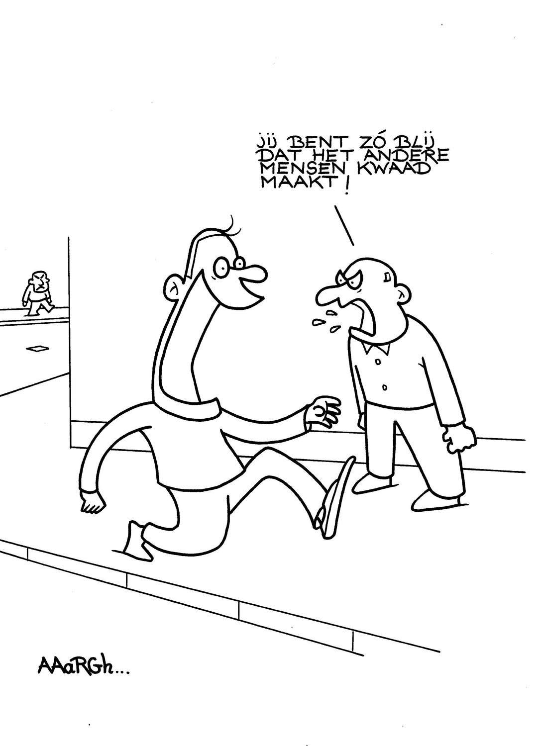Originele cartoon: Blij