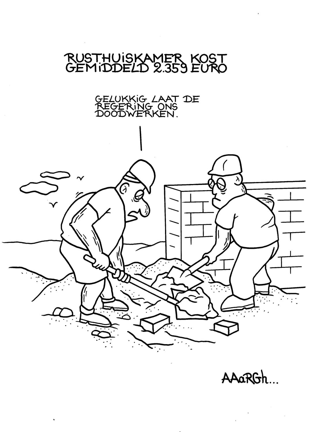 Originele cartoon: Rusthuiskamer
