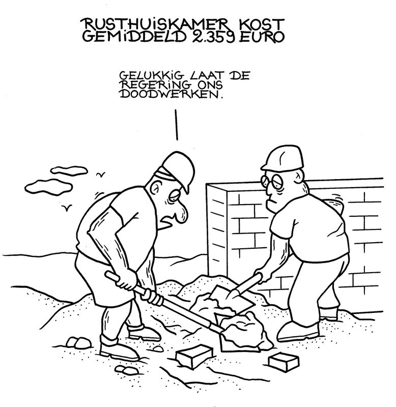 Originele cartoon: Rusthuiskamer