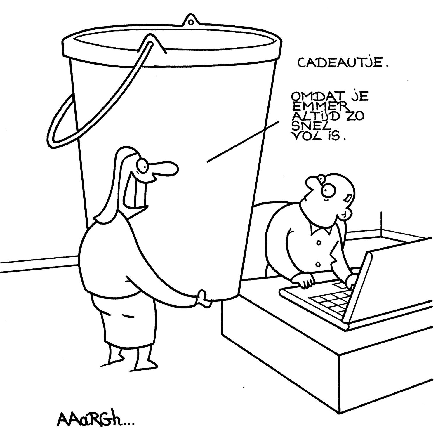 Originele cartoon: Emmer