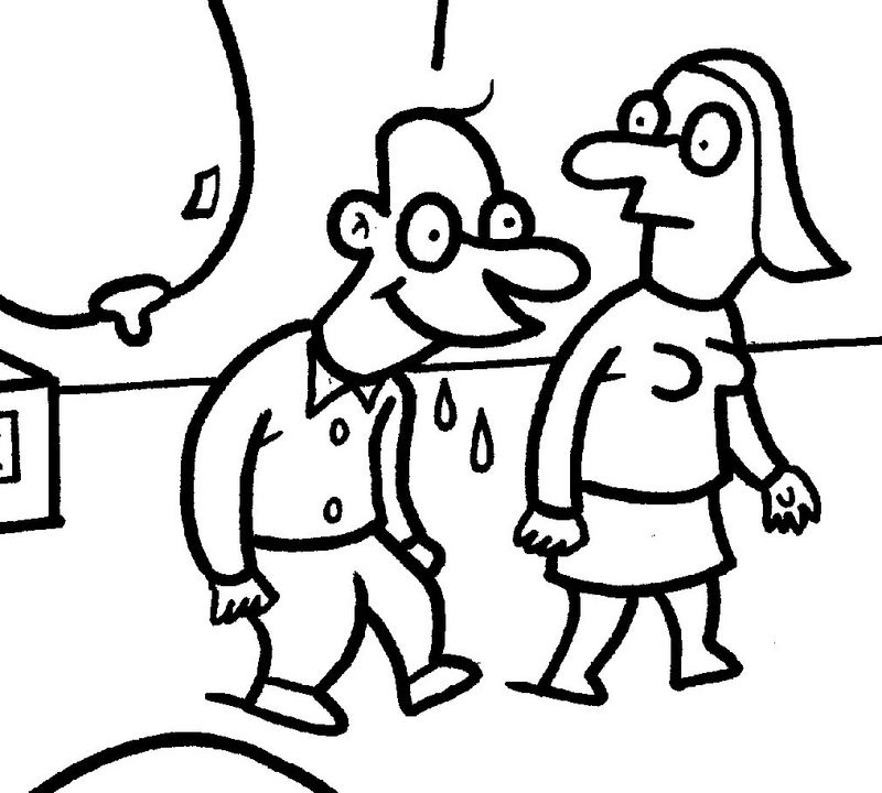 Originele cartoon: Borstbeelden