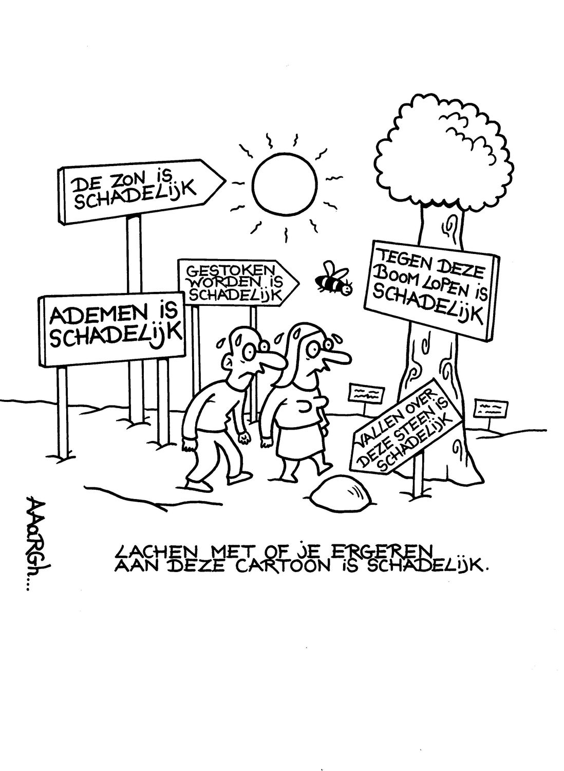 Originele cartoon: Schadelijk