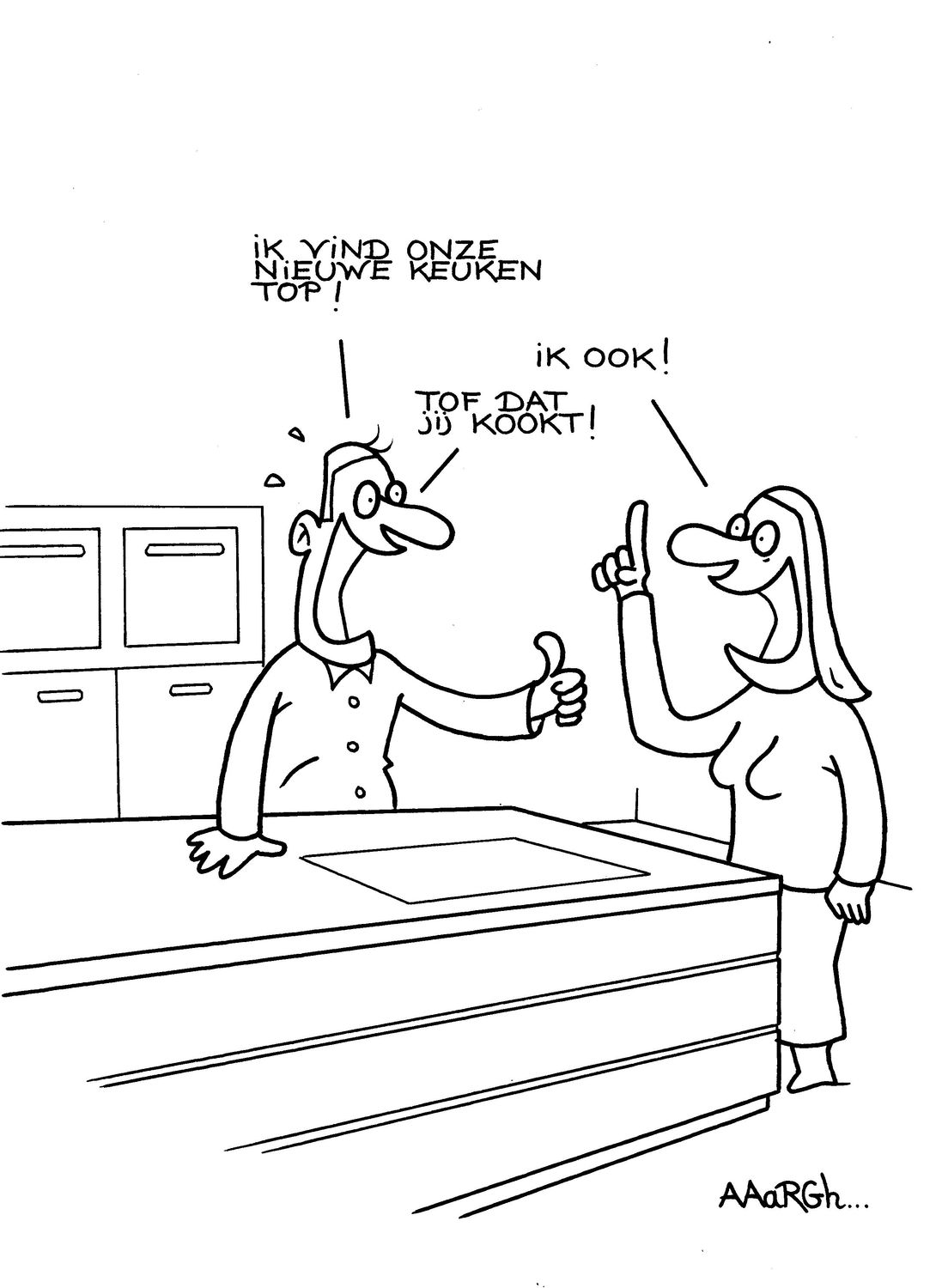 Originele cartoon: Keuken