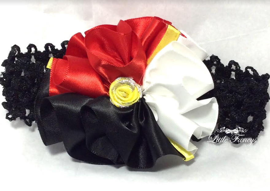 Red Black White and Yellow Headband