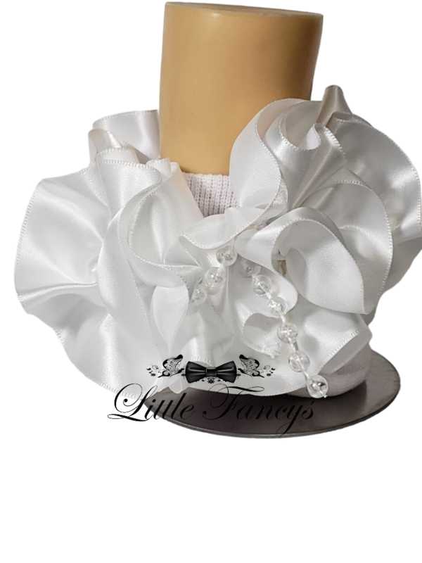 Ruffle Princess Socks With Pearls