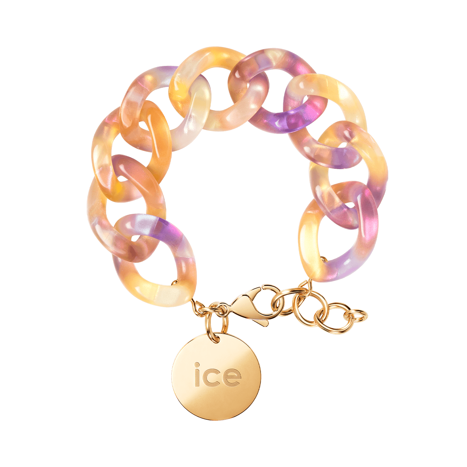 Chain bracelet - Purple lime