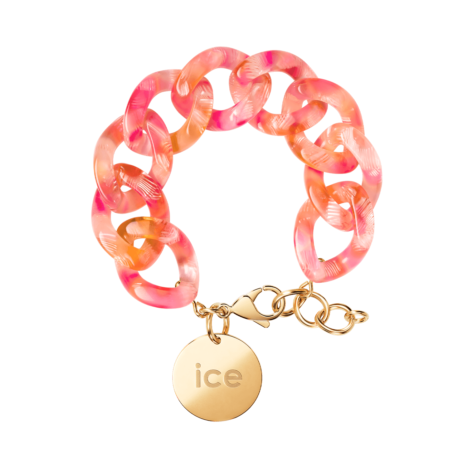 Chain bracelet - Pink yellow