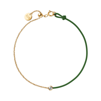 Diamond bracelet - Khaki - Half chain