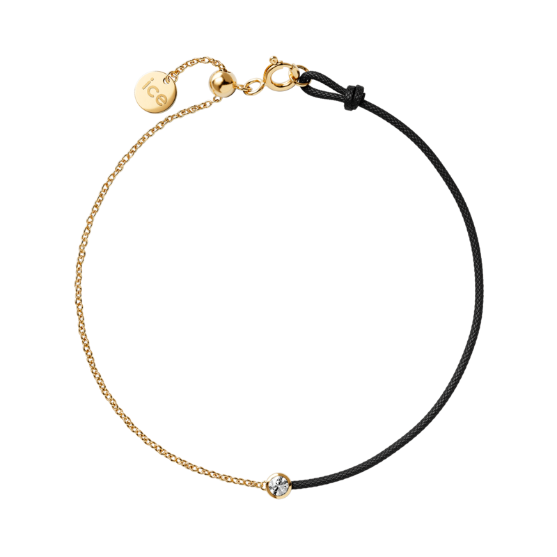 Diamond bracelet - Black - Half chain