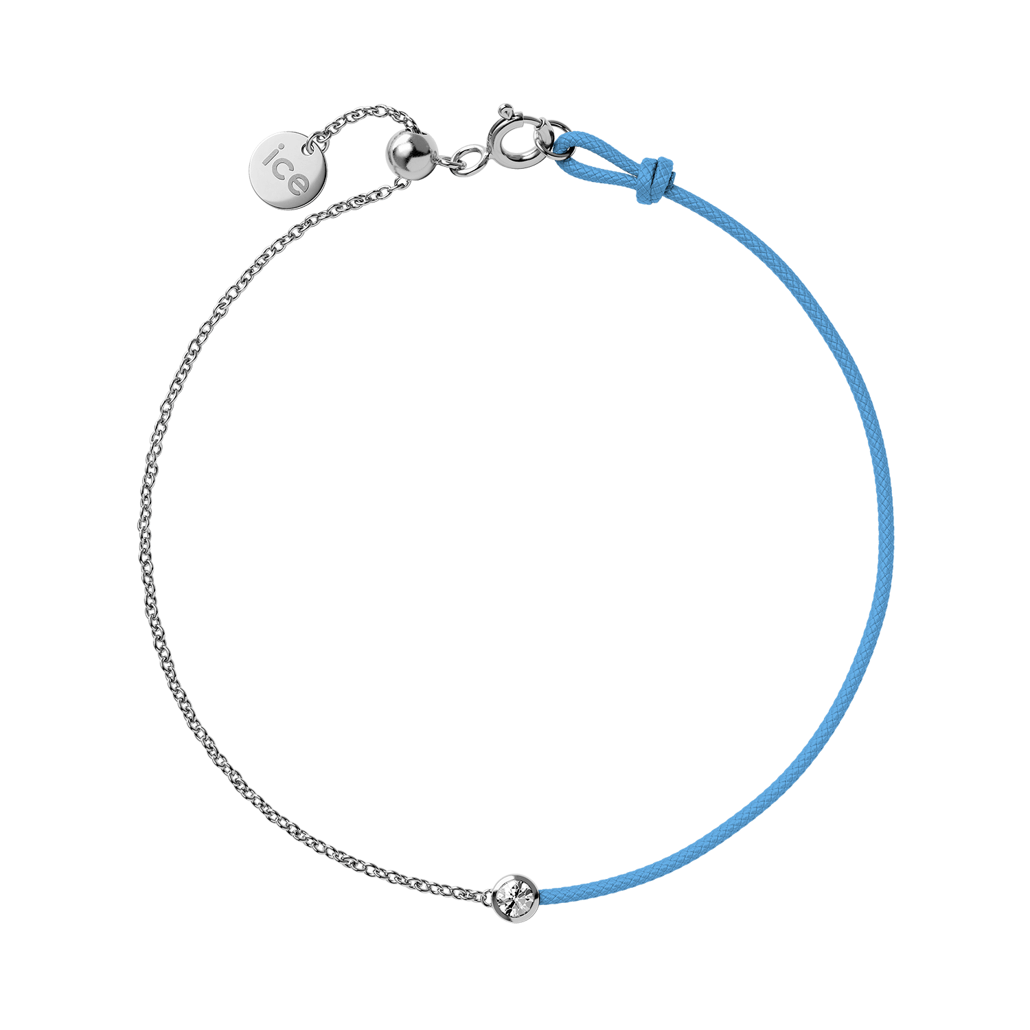Diamond bracelet - Blue - Half chain