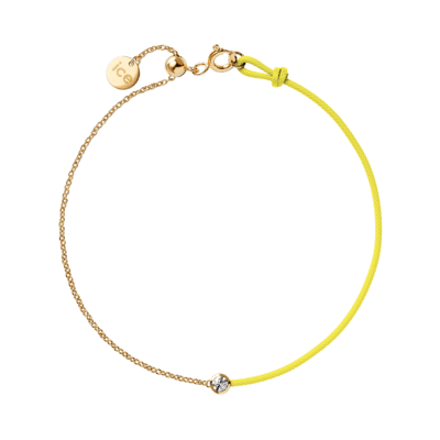 Diamond bracelet - Yellow - Half chain