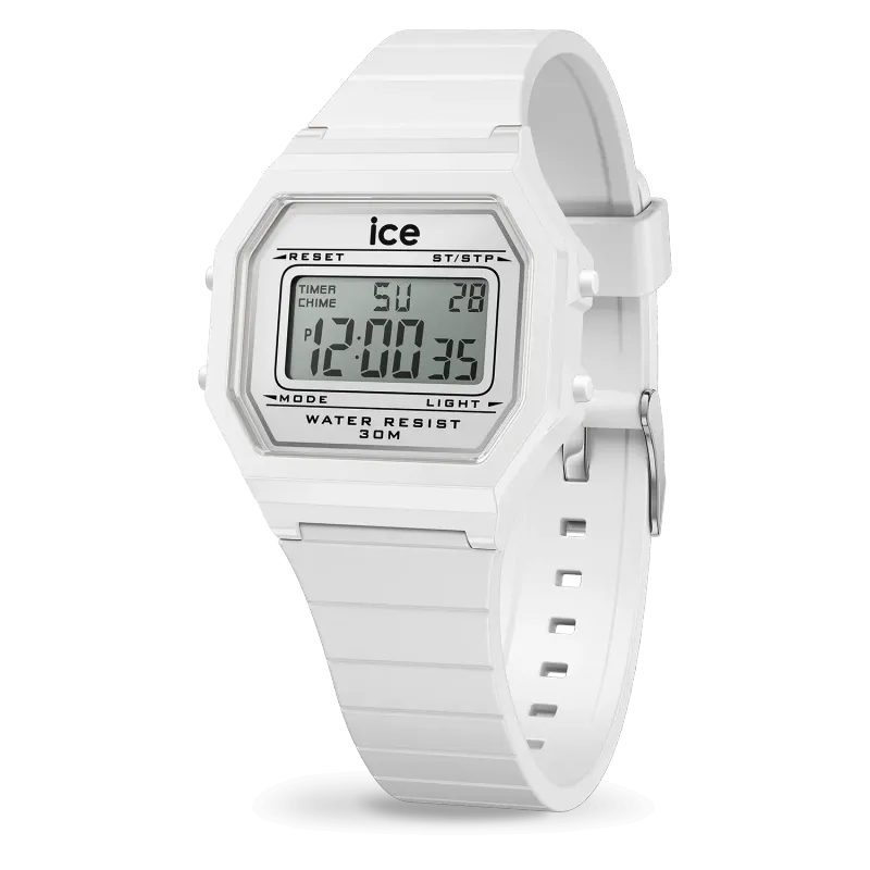 ICE digit retro clear - White