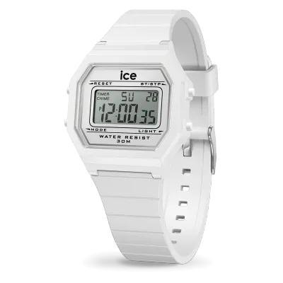 ICE digit retro clear - White