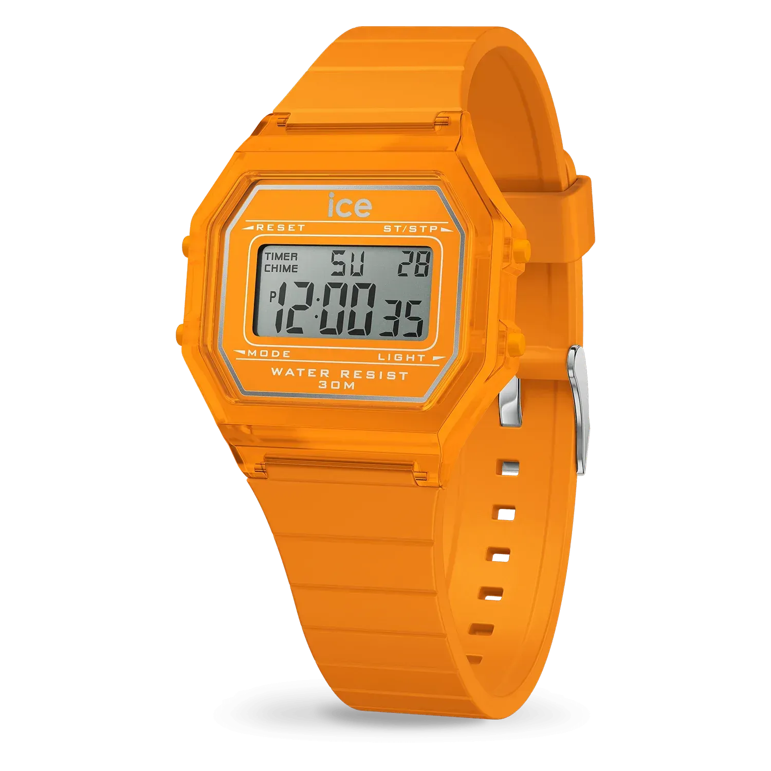 ICE digit retro clear - Neon orange