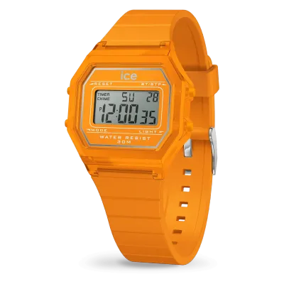 ICE digit retro clear - Neon orange