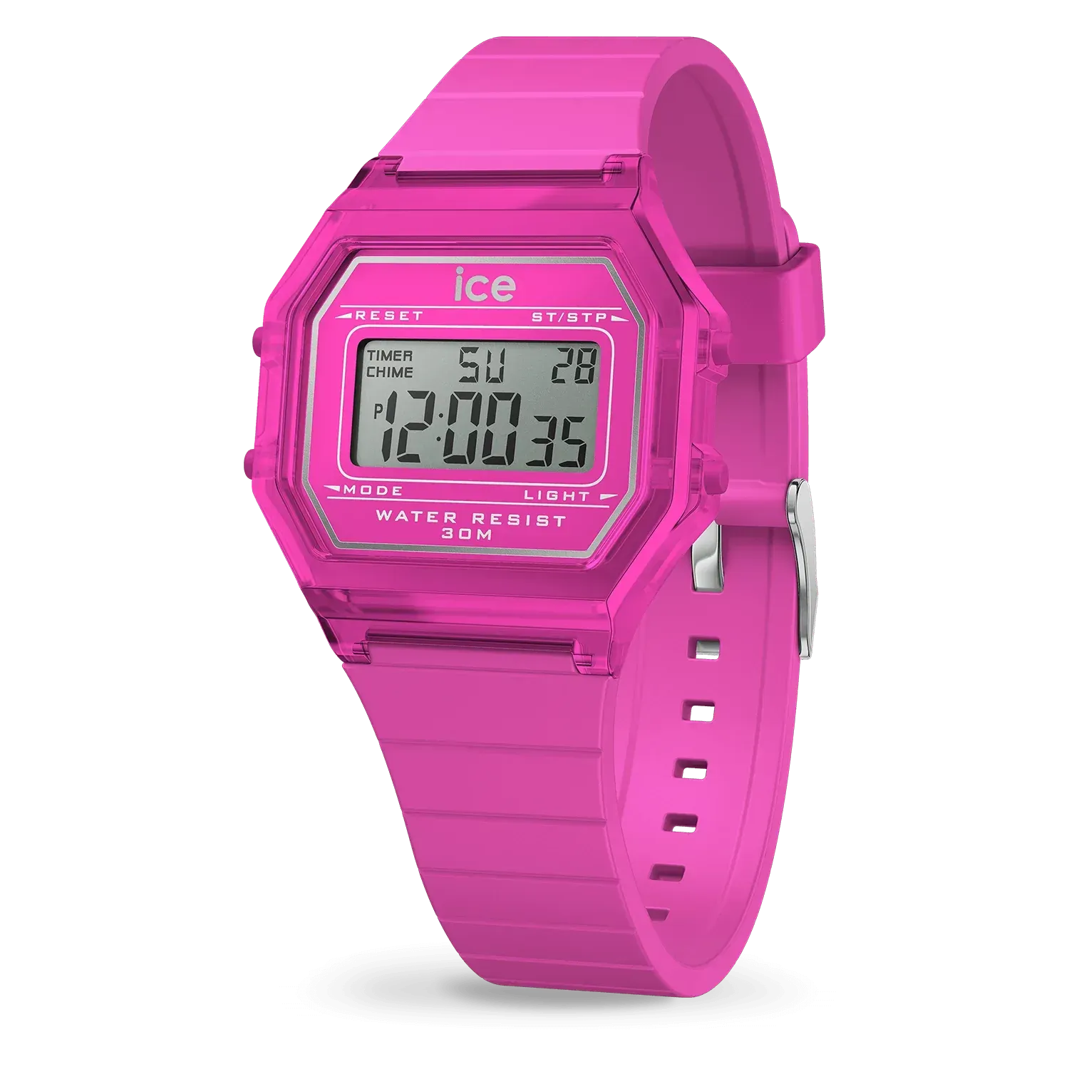 ICE digit retro clear - Neon pink
