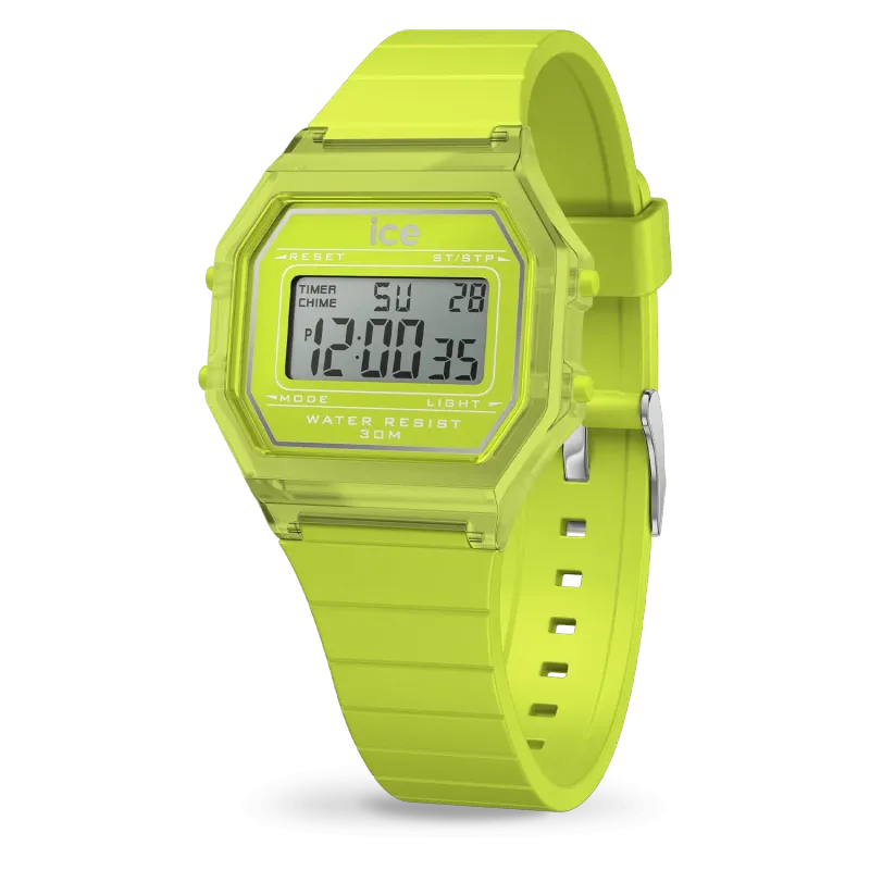 ICE digit retro clear - Green lime