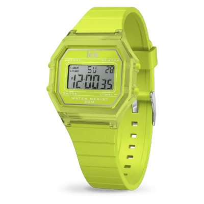 ICE digit retro clear - Green lime