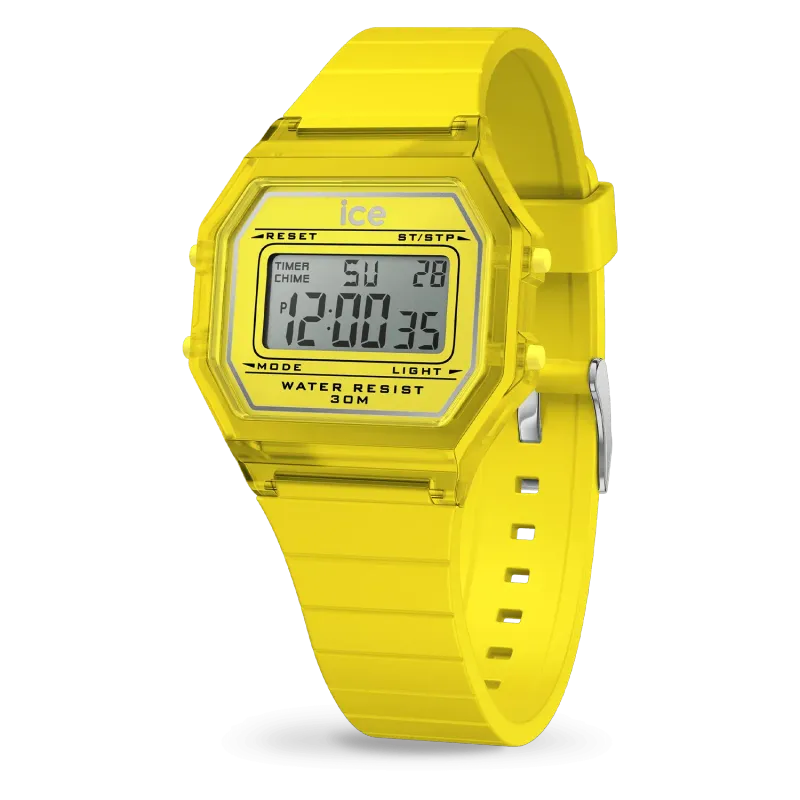 ICE digit retro clear - Electric Yellow