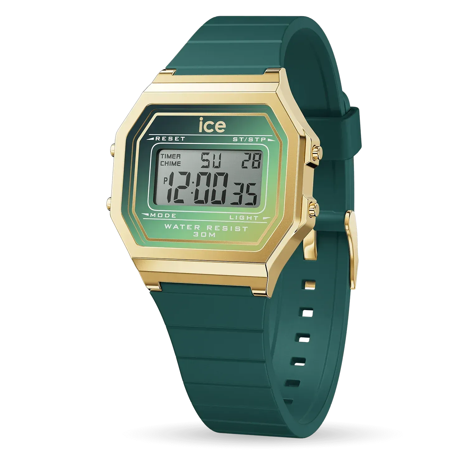 ICE digit retro - Verdigris glow