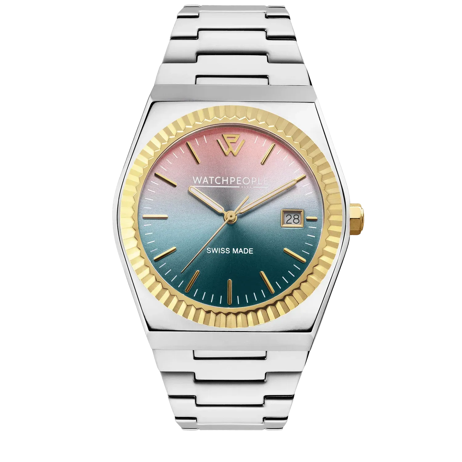 WP1 - Metal silver shiny - Sunset verdigris