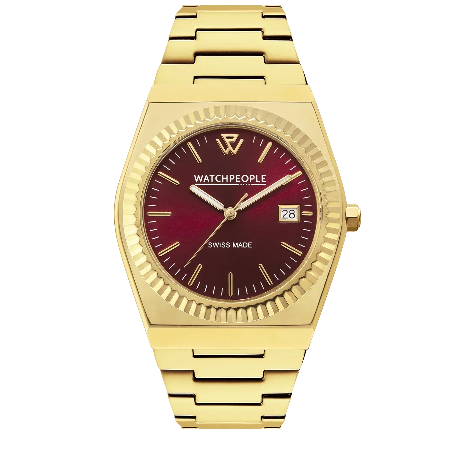 WP1 - Metal gold shiny - Burgundy