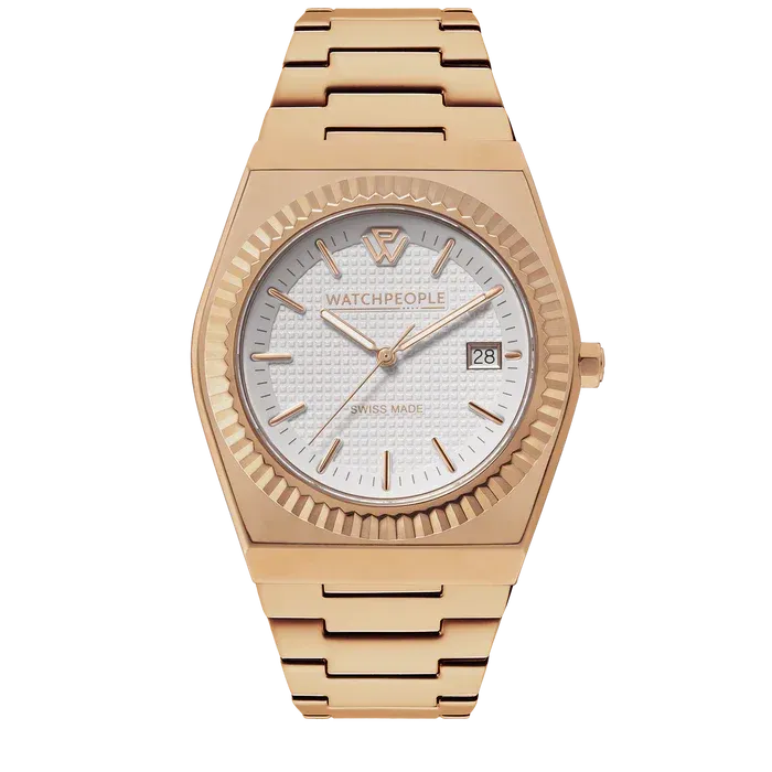 WP1 - Metal rose-gold shiny - White
