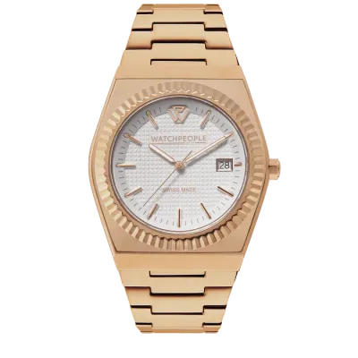 WP1 - Metal rose-gold shiny - White