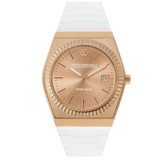 WP1 - Metal rose-gold - Sili - White - Peach