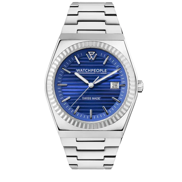 WP1 - Metal silver shiny - Royal blue