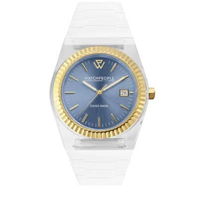 WP1 -  Clear - Sili - Transparent - White gold - Jeans blue