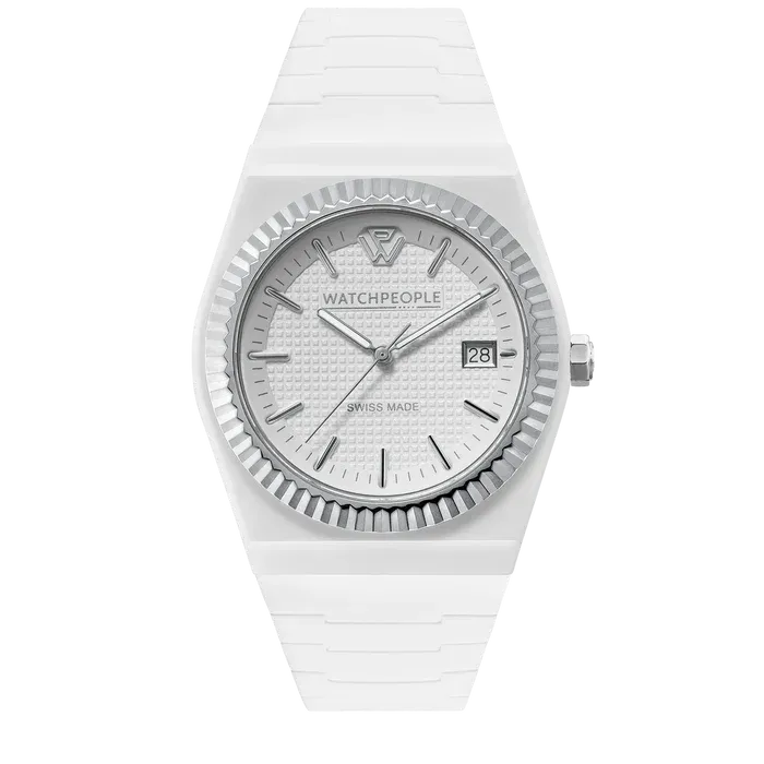 WP1 - Solid matte - Sili - White - Square textured