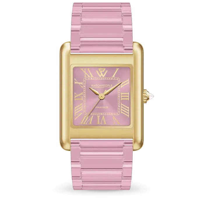 WP6 - Metal & clear mix - Gold - Soft pink