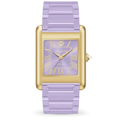WP6 - Metal & clear mix - Gold - Soft lilac