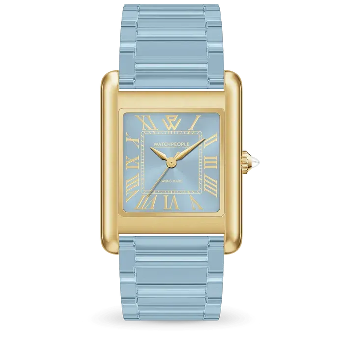 WP6 - Metal & clear mix - Gold - Soft blue